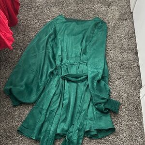 Aura Green Mini Dress